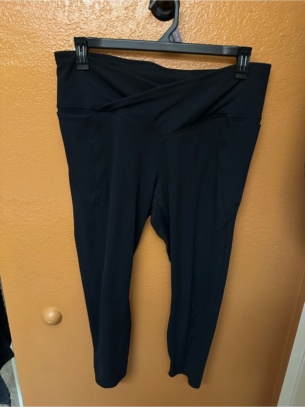 Fabletics Black High-Rise Crossover Waist Leggings